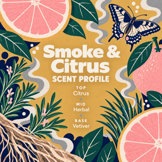 Natural Solid Perfume – Vetiver, Citrus & Smoke Scent | Smoke & Citrus by Eden & Era
